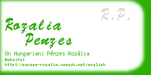 rozalia penzes business card